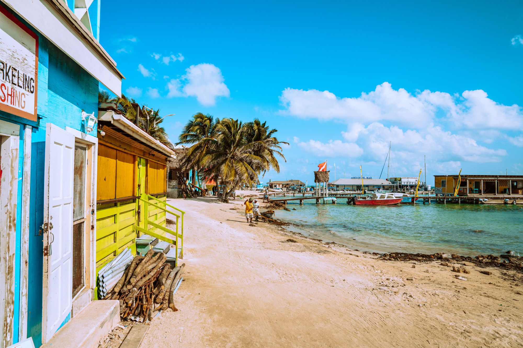 A dock in Belize