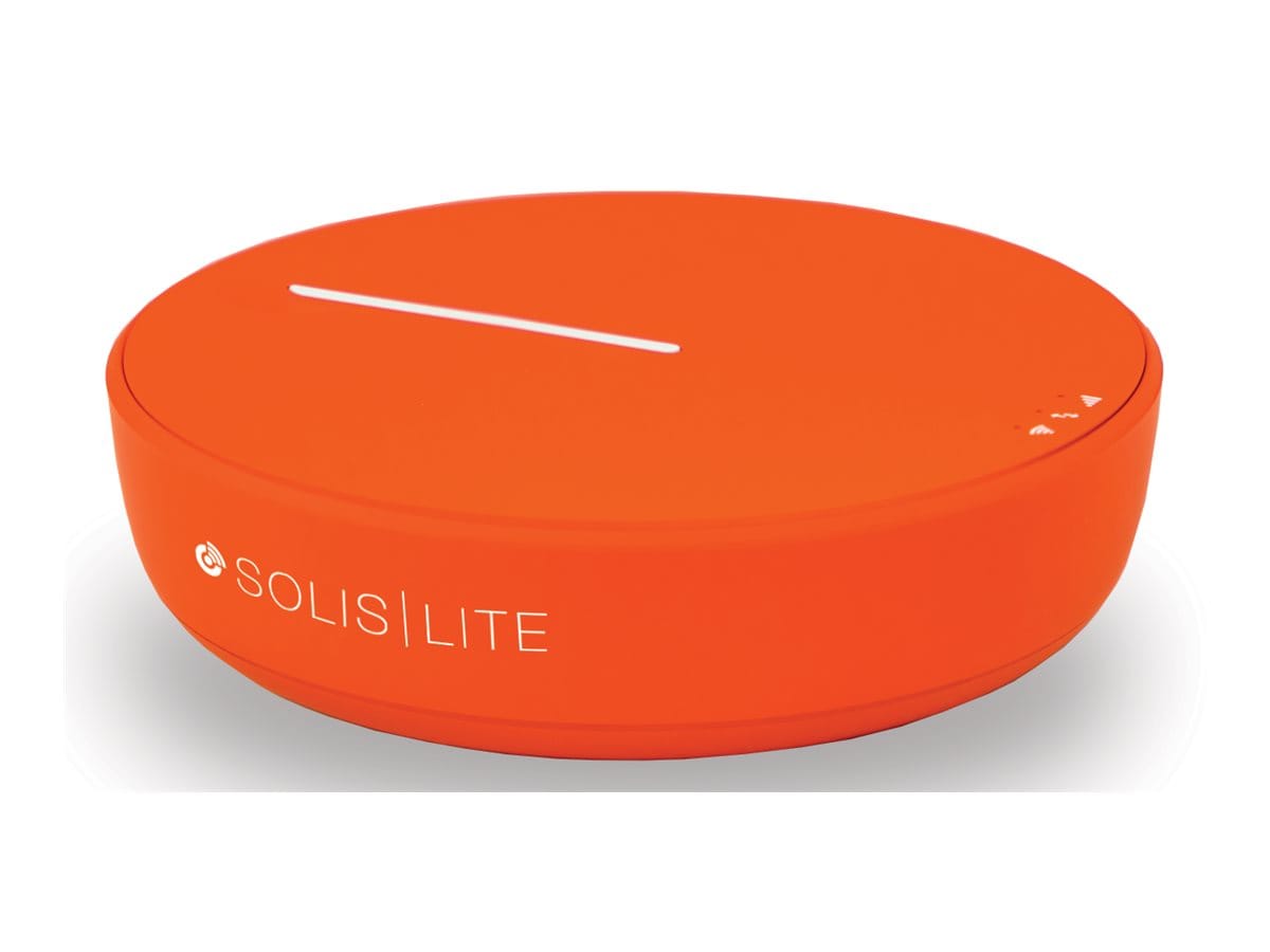 Orange Solis puck-shaped wi-fi hotspot